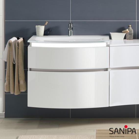 Sanipa Curv Vanity Unit With 2 Pull, Curved Front Bathroom Vanity Unit