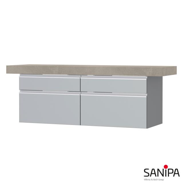 Sanipa 2morrow vanity unit for console front stone grey / corpus stone grey