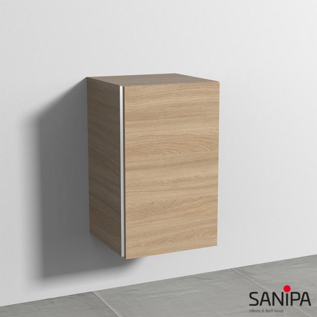 Sanipa 3way add-on unit with 1 door front impresso elm / corpus impresso elm, with recessed handle