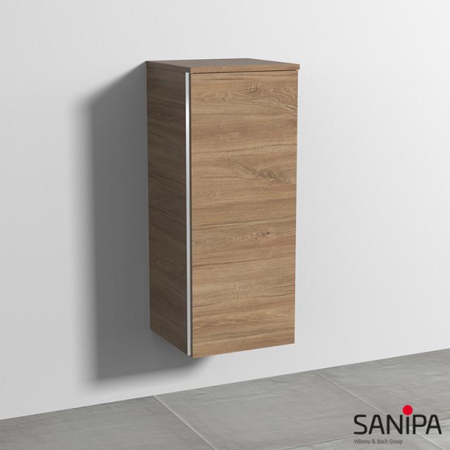 Sanipa 3way medium unit with 1 door front kansas oak / corpus kansas oak, with recessed handle