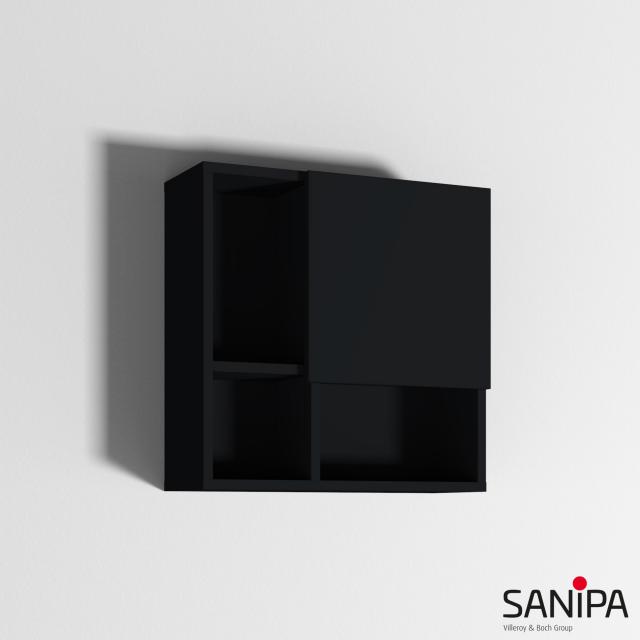 Sanipa 3way reversible cube cabinet matt black