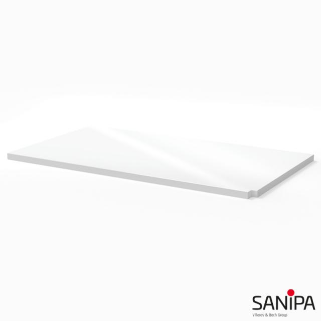 Sanipa CantoBay top cover lareg for add-on unit straight white gloss