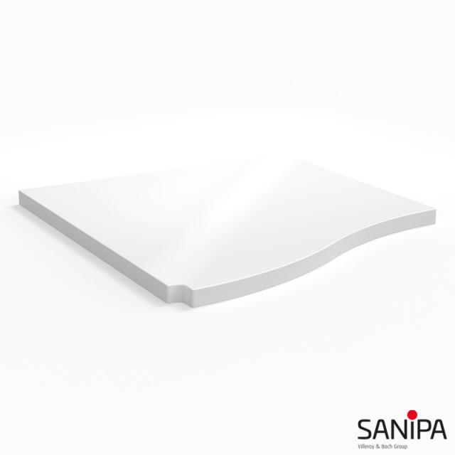 Sanipa CantoBay top cover small for curved add-on unit white gloss