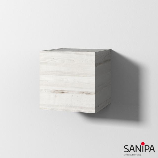 Sanipa Cubes rack module with door front light linden / corpus light linden