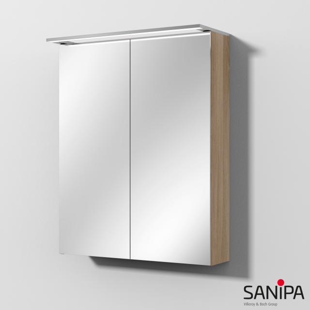 Sanipa Reflection MALTE mirror cabinet with LED lighting elm natural touch