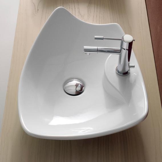 Scarabeo Kong R countertop washbasin white, with BIO system coating