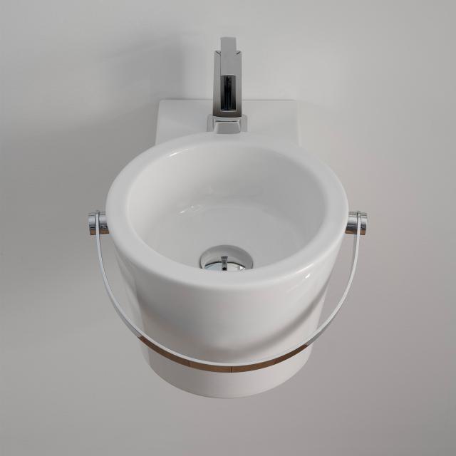 Scarabeo Bucket countertop or wall-mounted washbasin white, with BIO system coating