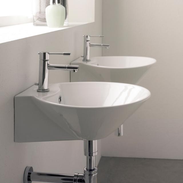Scarabeo Cono R countertop or wall-mounted hand washbasin white, with BIO system coating