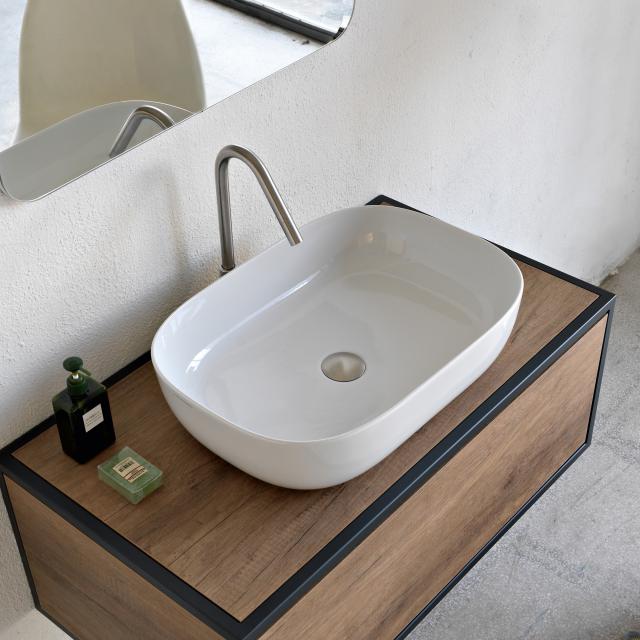 Scarabeo Glam countertop washbasin white, with BIO system coating