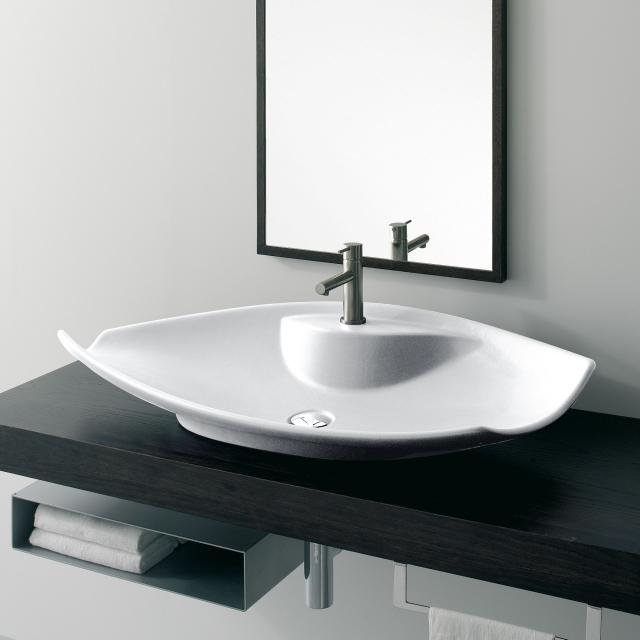 Scarabeo Kong R countertop washbasin white, with BIO system coating