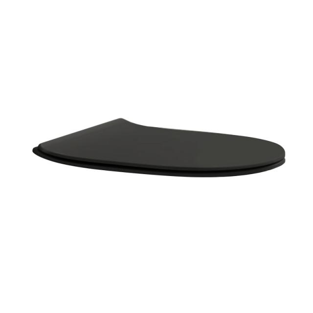 Scarabeo Moon toilet seat, removable matt black, with soft close