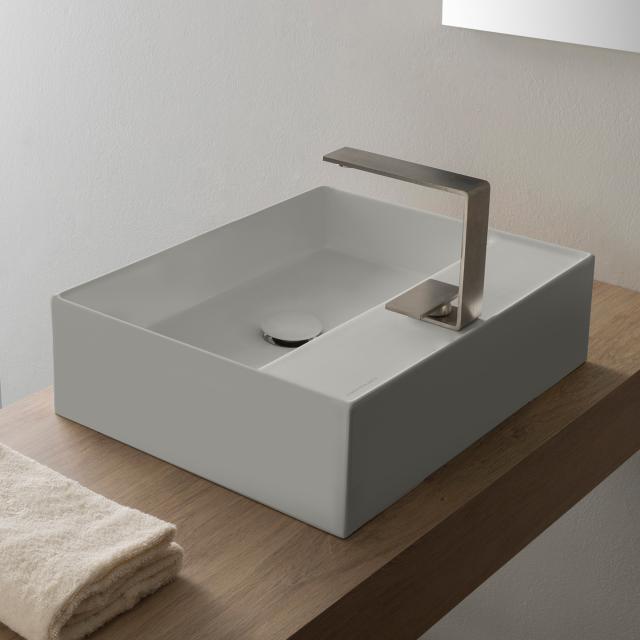 Scarabeo Teorema 2.0 countertop hand washbasin matt white, with BIO system coating