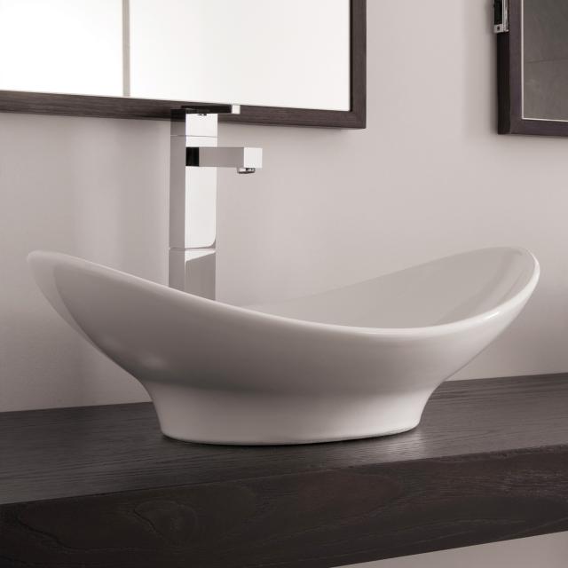 Scarabeo Zefiro countertop washbasin white, with BIO system coating