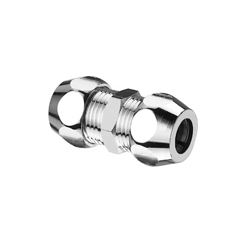 Raccord Double Tuyaux Cuivre 1/4 - Pas De Soudure - Filetage 10,8 Mm - Lot De 2