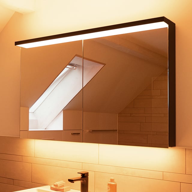 Armadietto A Specchio Con Luce LED Per Bagno Schildmeyer Gloria 72x50x16 Cm Bianco - 2