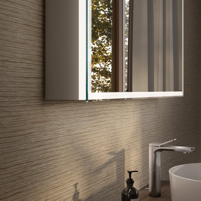 Kleankin Armadietto Bagno Con Specchio, Ripiani E Scaffale Regolabile Montaggio A Parete 60x15x76cm Nero 93265122