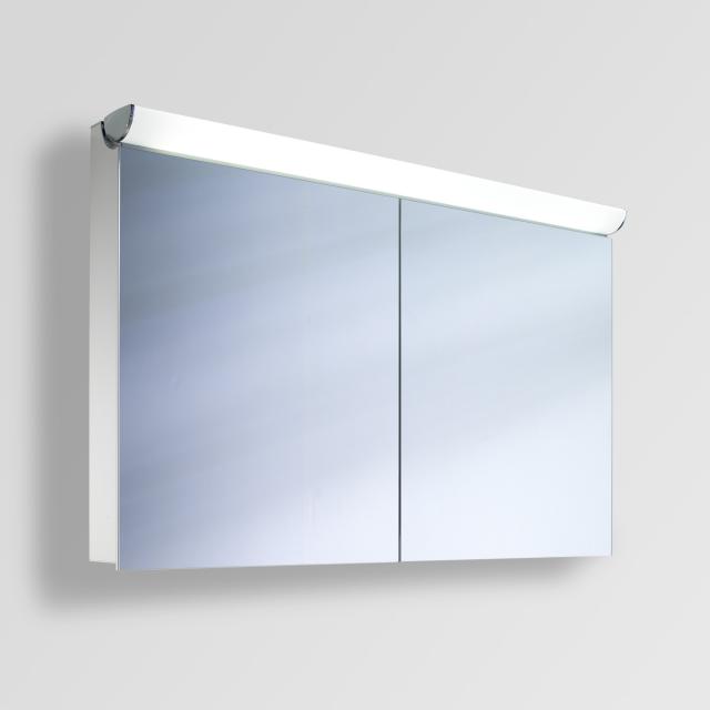 Schneider FACELINE mirror cabinet with LED lighting silver anodised