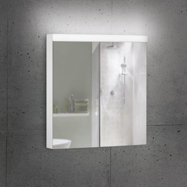 Schneider LOWLINE Basic mirror cabinet with 2 doors neutral white