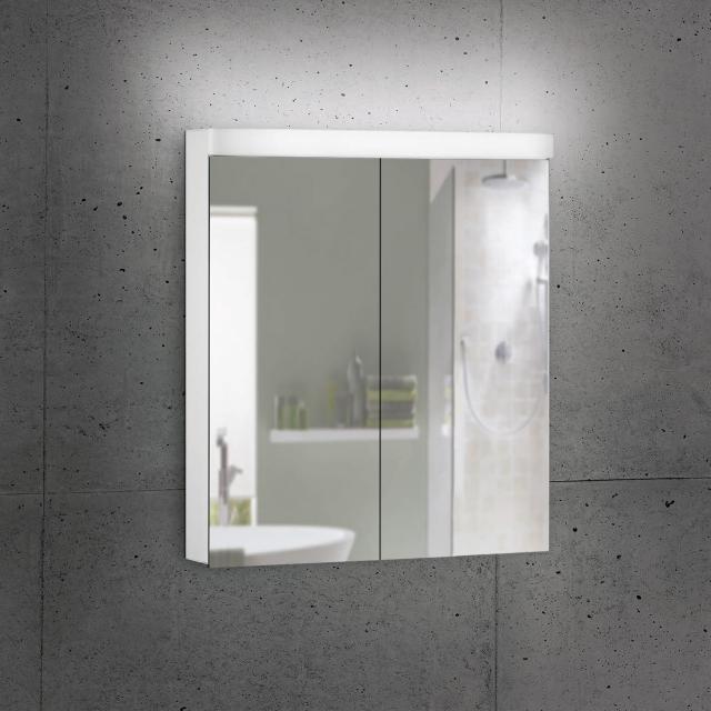Schneider LOWLINE Basic mirror cabinet with lighting and 2 doors neutral white