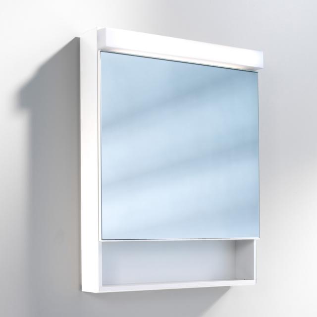 Schneider LOWLINE FL mirror cabinet with lighting, 1 door and open compartment