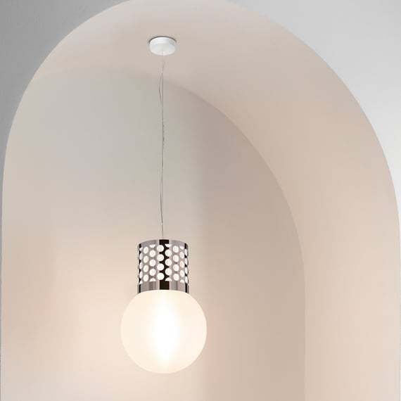 Lampada A Sospensione Stella Nordica E27 | Design Moderno In Ferro E PVC, Regolabile In Altezza (Oro/Nero)