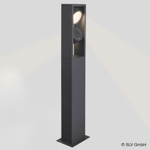Potelet LED Rectangulaire Vision-EL - 8W Blanc Neutre 4000K - IP54 IK08 - Dimensions 183x68x600 Mm