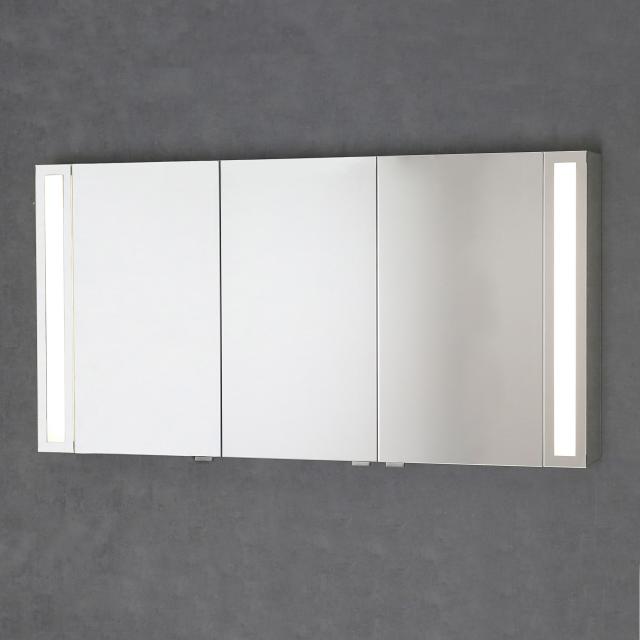 Sprinz Silver-Line mounted mirror cabinet with lighting and 3 doors corpus mirrored, without background lighting