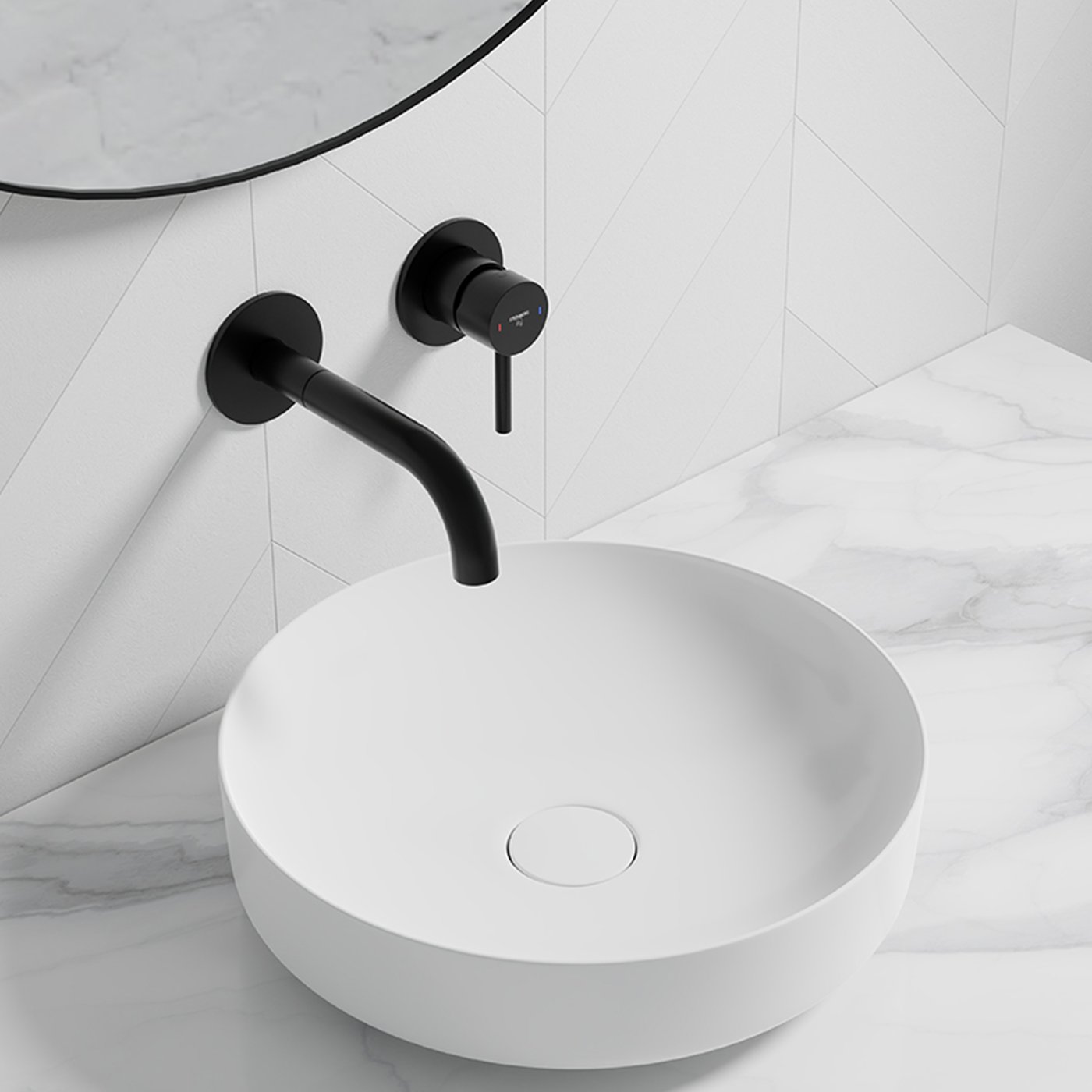 Rubinetto Per Lavabo Da Bagno Con Rubinetto Singolo Freddo In Acciaio Inossidabile 304 G12 Nero 87232379
