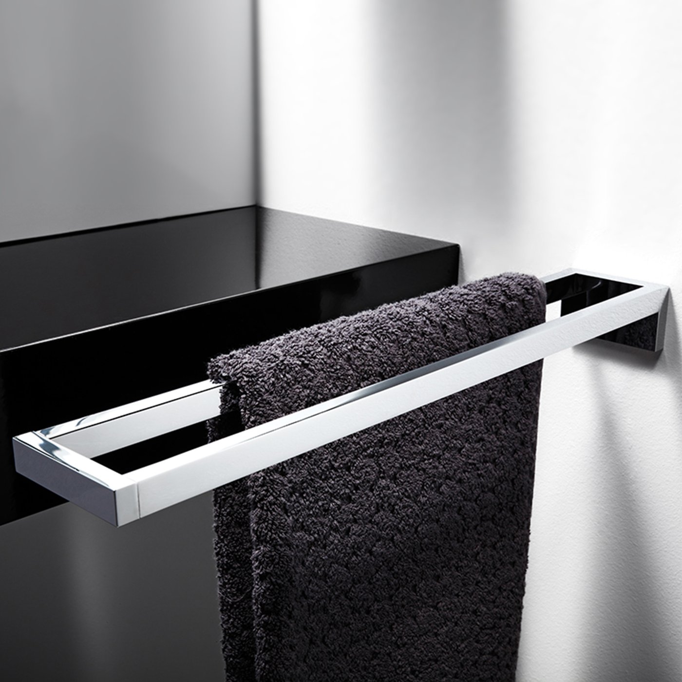 Cecipa MAX 2PZ Portasciugamani Laterale per Mobile Bagno 40 cm - Portasciugamani Multifunzionale in Lega di Alluminio