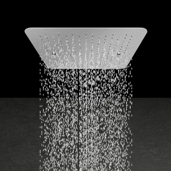 Herzbach Living Spa soffione doccia, 1 tipo di getto acciaio inox