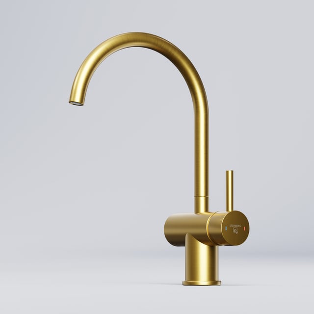 Rubinetto Oro Spazzolato Modello Illumina Per Lavabo Tipo Alto Jacuzzi Rubinetteria Per Piletta Click Clack
