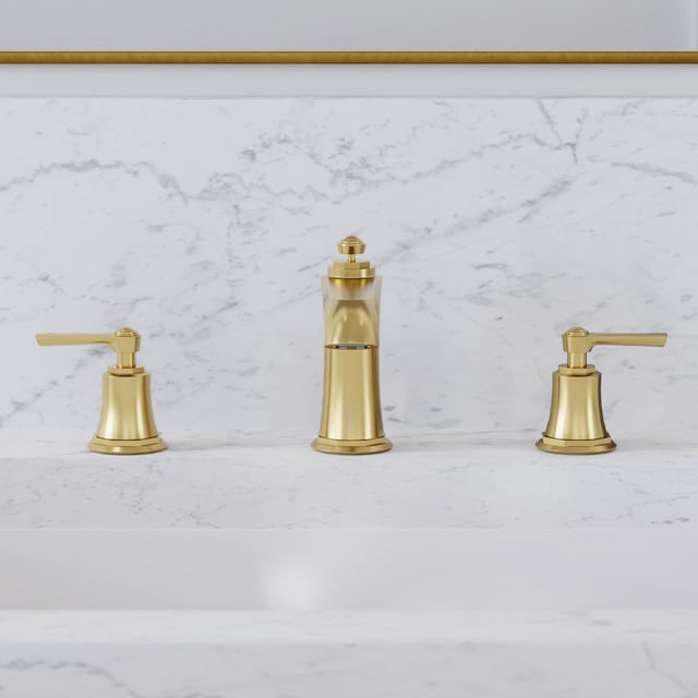 Rubinetto per lavabo da bagno in stile vittoriano dorato con tappo per lavabo a doppia leva a croce in ottone a collo di cigno miscelatore tradizionale per lavabo 044GO