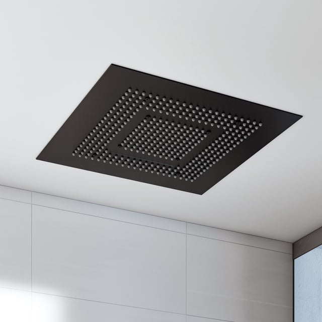 Soffione Doccia Monocomando Nero Lucido - Alta Pressione Con 3 Modalità Di Getto E Filtro Integrato, Doccia A Mano - 3