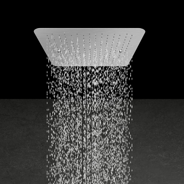 Soffione Doccia ABS Rettangolare 22x10.9 Cm – Effetto Pressurizzato A 360° Con 5 X 10 Fori