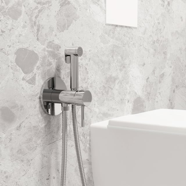 Robinetterie de bidet ARNIKA, montage encastré, avec douchette bidet