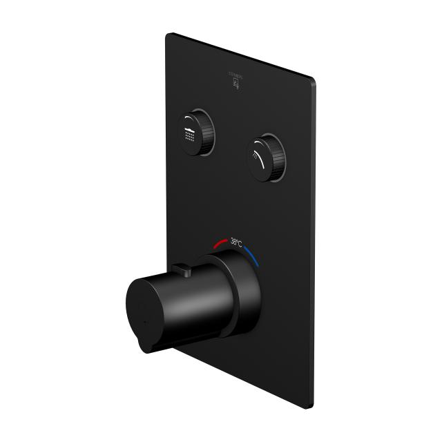 Steinberg Sensual Rain the NEW concealed thermostat for 2 outlets, with volume regulation matt black
