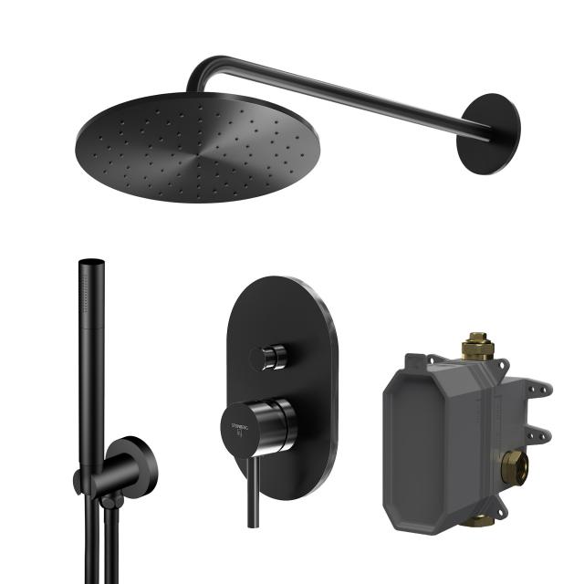 Steinberg Sensual Rain "Rain Shower” shower system with single lever mixer matt black