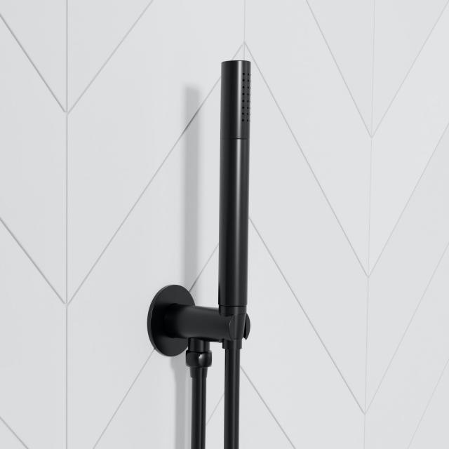 Steinberg Serie 100/250 Set de douche avec raccord coudé 1/2" intégré noir mat