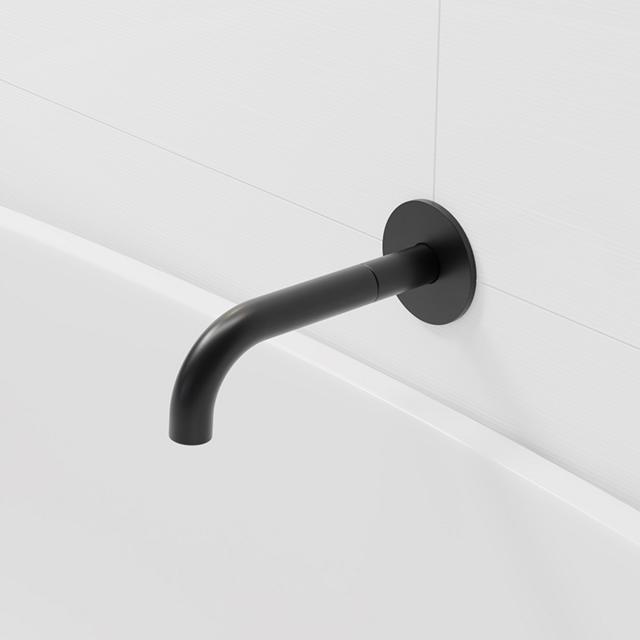 Steinberg Universal Bec pour lavabo ou baignoire noir mat, longueur : 195 mm