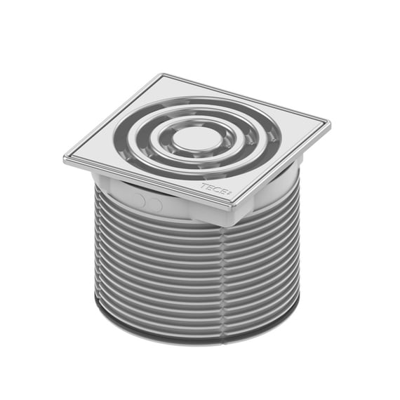Vonty Copertura Per Scarico A Pavimento Rotonda In Acciaio Inox – Diametro 15,2 Cm, 14 Fori, Argento - 4