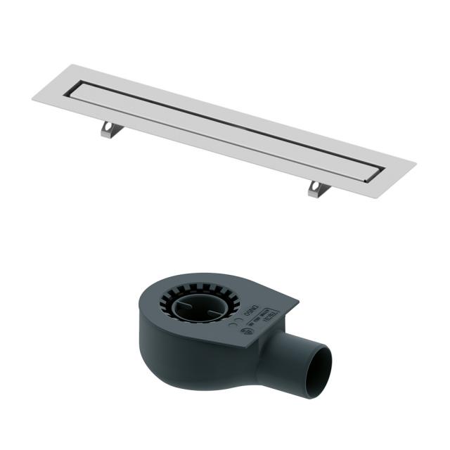 TECE drainline shower channel set, for natural stone, straight horizontal outlet DN 50, 42 l/min