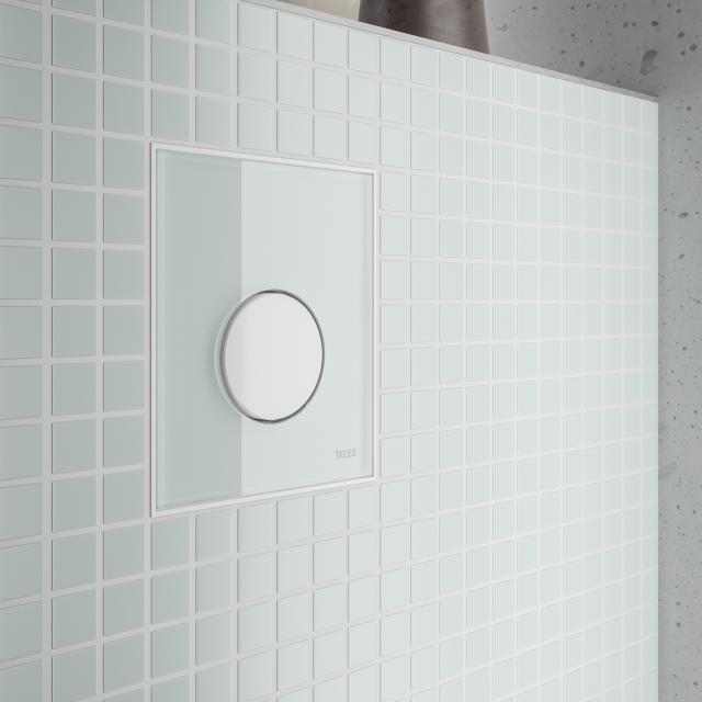 TECE loop glass urinal flush plate incl. cartridge white