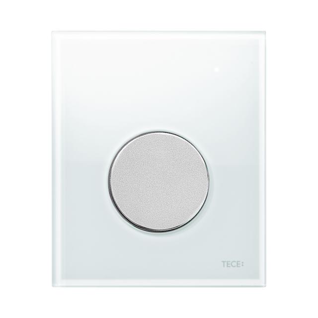 TECE loop glass urinal flush plate incl. cartridge white/matt chrome