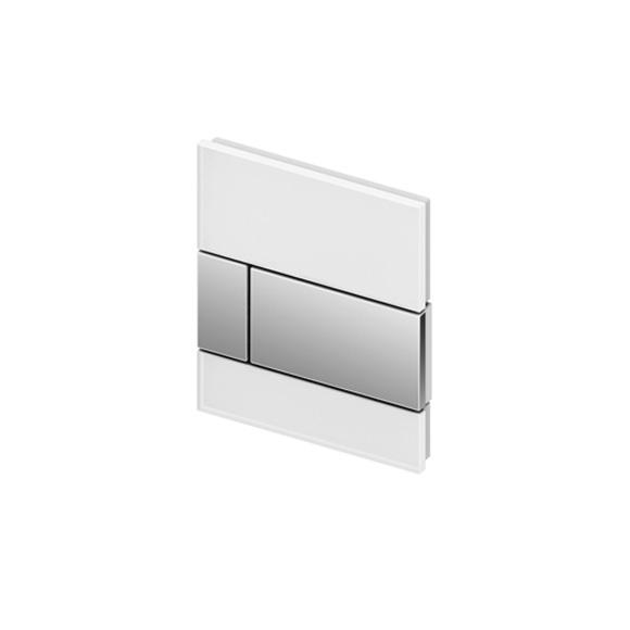 TECE square glass urinal flush plate incl. cartridge white/chrome