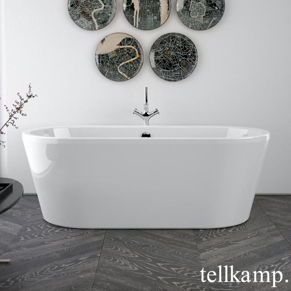 Tellkamp Easy freestanding oval bath white gloss, panel white gloss, without filling function