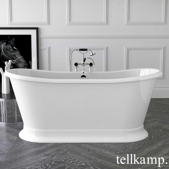 Tellkamp Scala Base freestanding oval bath white bath, chrome waste set