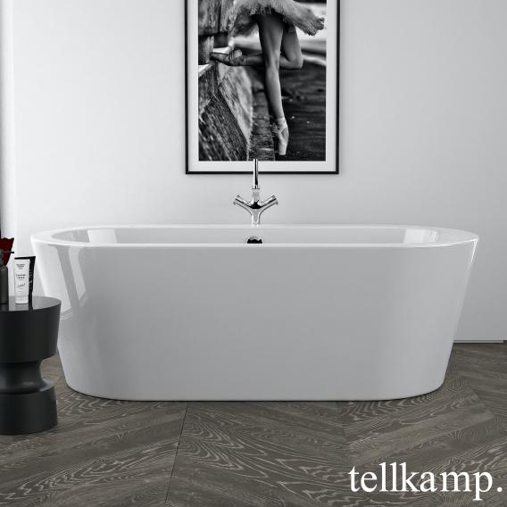 Tellkamp Solitär freestanding oval bath white gloss, panel white gloss, without filling function