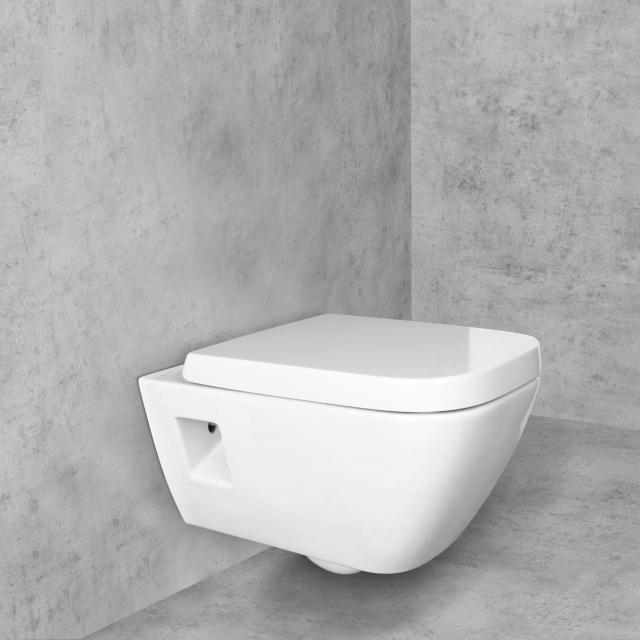 Geberit Renova Plan wall-mounted, washdown toilet & Tellkamp Premium 8000 toilet seat SET white