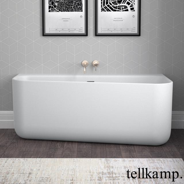 Tellkamp Koeko back-to-wall whirlbath with panelling matt white, panel matt white