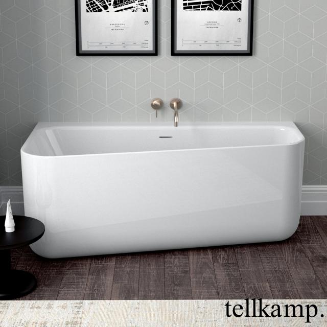 Tellkamp Koeko back-to-wall bath with panelling white gloss, without filling function